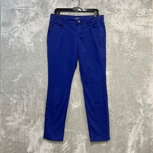LOFT Modern Skinny Pants Womens 10 Blue Cotton Blend Stretch Chino Mid Rise